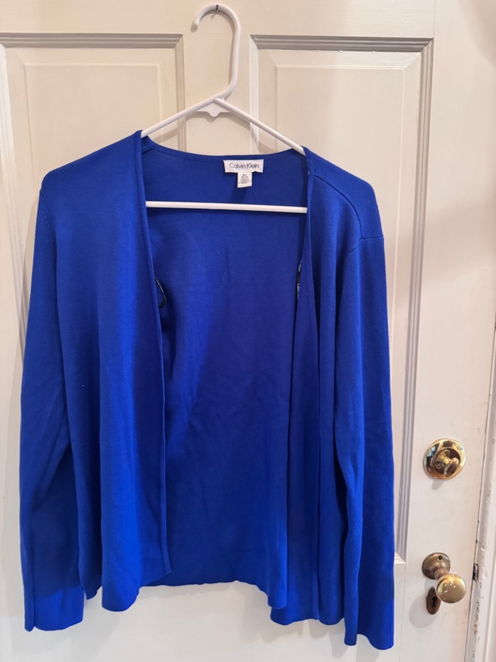 Calvin Klein Women's Open-Front Cardigan in Cobalt Blue